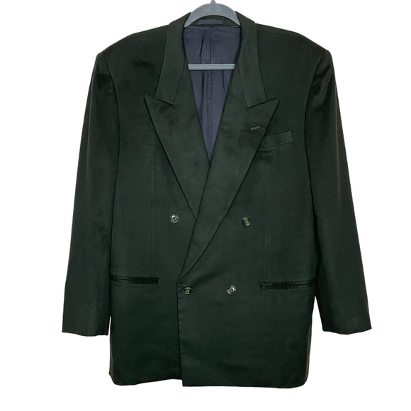 Ing Loro Piana Cashmere Wool 42 Mens Olive Green Double Breasted L Blazer Jacket